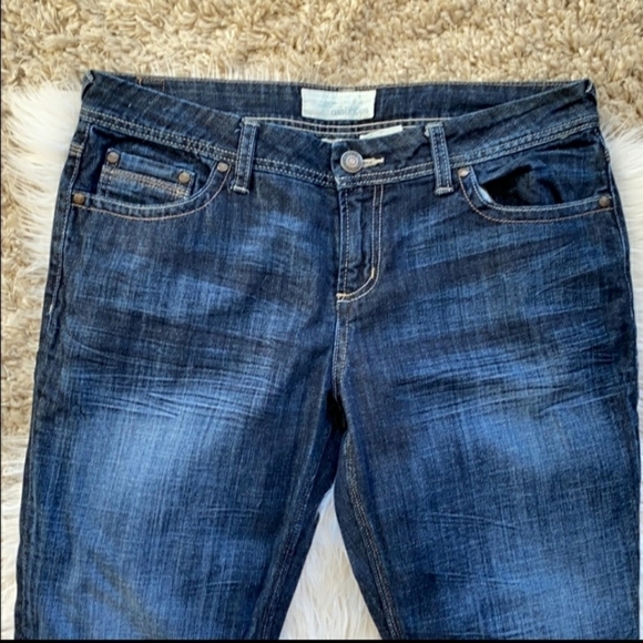 Maurices Morgan New Boot Denim Blue Jeans Women's 9/10 Short Dark Wash Classic - Picture 2 of 9